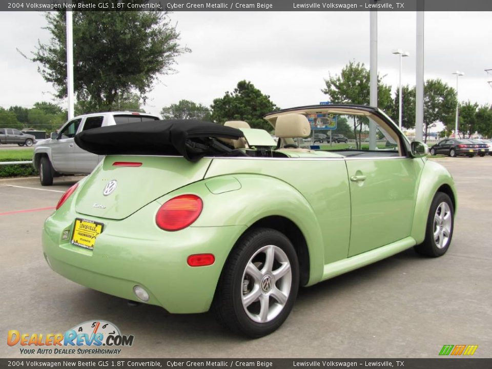 2004 Volkswagen New Beetle GLS 1.8T Convertible Cyber Green Metallic / Cream Beige Photo #5