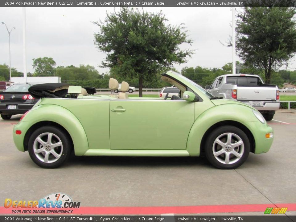 2004 Volkswagen New Beetle GLS 1.8T Convertible Cyber Green Metallic / Cream Beige Photo #6