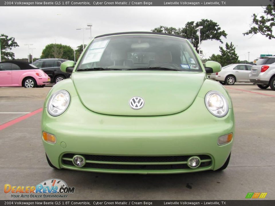 2004 Volkswagen New Beetle GLS 1.8T Convertible Cyber Green Metallic / Cream Beige Photo #8