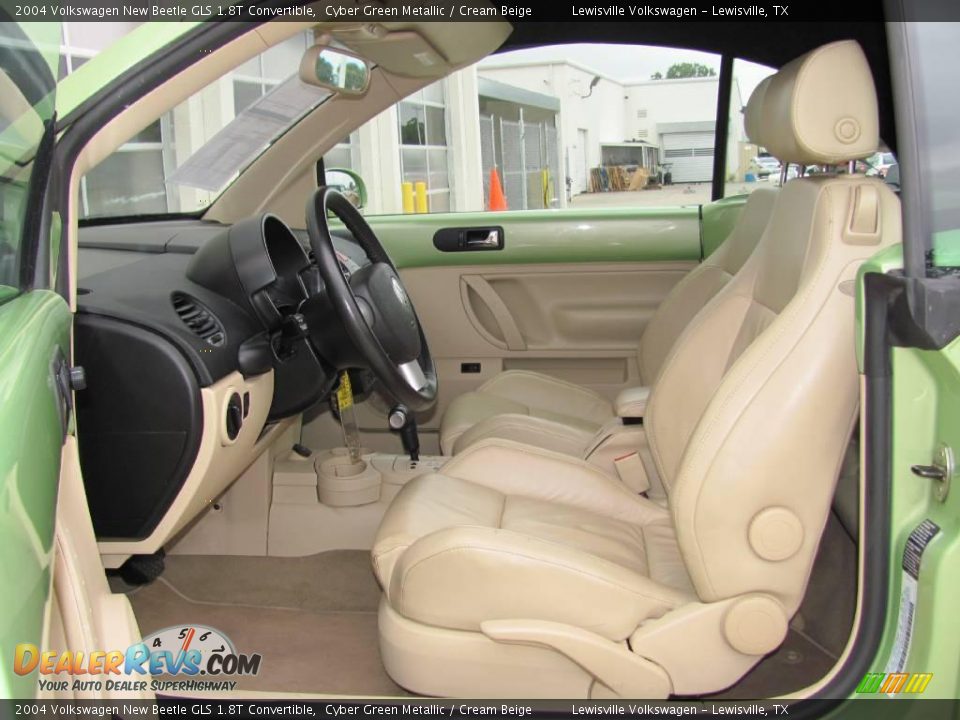 2004 Volkswagen New Beetle GLS 1.8T Convertible Cyber Green Metallic / Cream Beige Photo #9