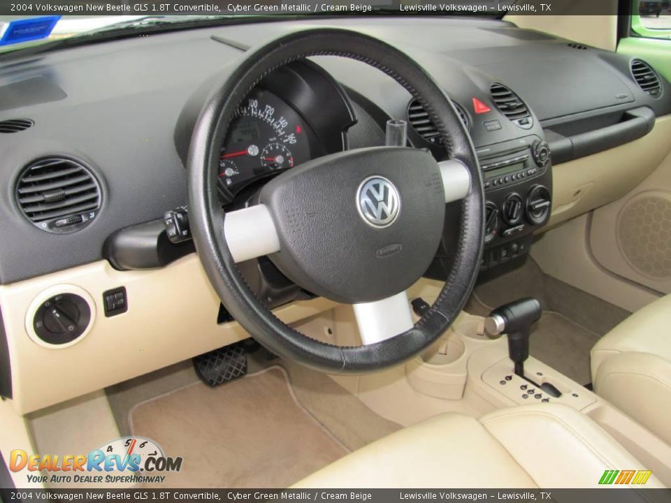 2004 Volkswagen New Beetle GLS 1.8T Convertible Cyber Green Metallic / Cream Beige Photo #14