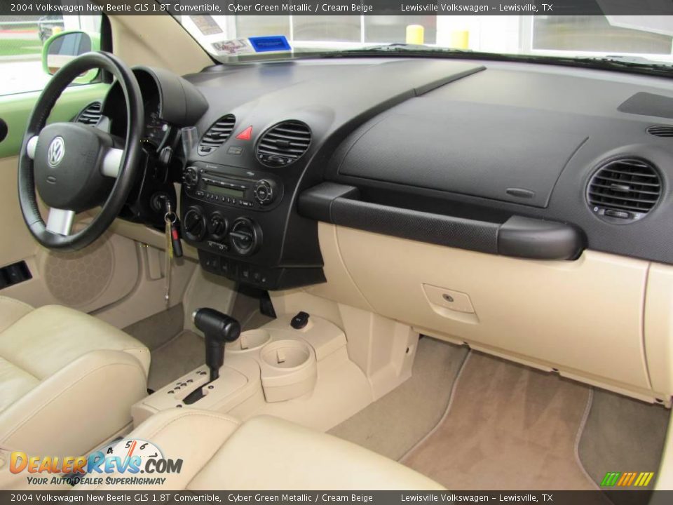 2004 Volkswagen New Beetle GLS 1.8T Convertible Cyber Green Metallic / Cream Beige Photo #15