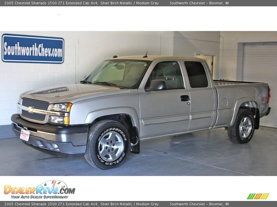 2005 Chevrolet Silverado 1500 Z71 Extended Cab 4x4 Silver Birch Metallic / Medium Gray Photo #1
