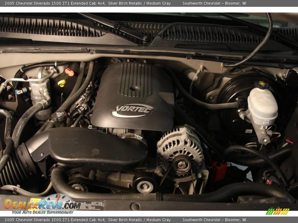 2005 Chevrolet Silverado 1500 Z71 Extended Cab 4x4 Silver Birch Metallic / Medium Gray Photo #9