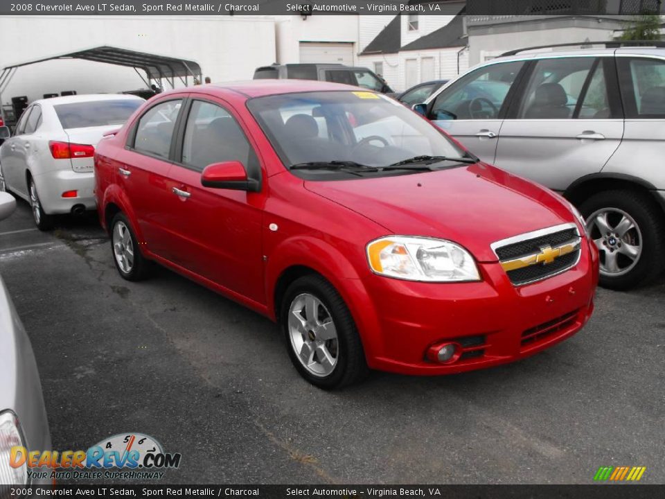 2008 Chevrolet Aveo LT Sedan Sport Red Metallic / Charcoal Photo #1