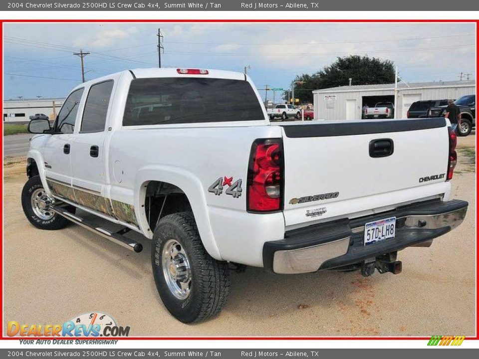 2004 Chevrolet Silverado 2500HD LS Crew Cab 4x4 Summit White / Tan Photo #3