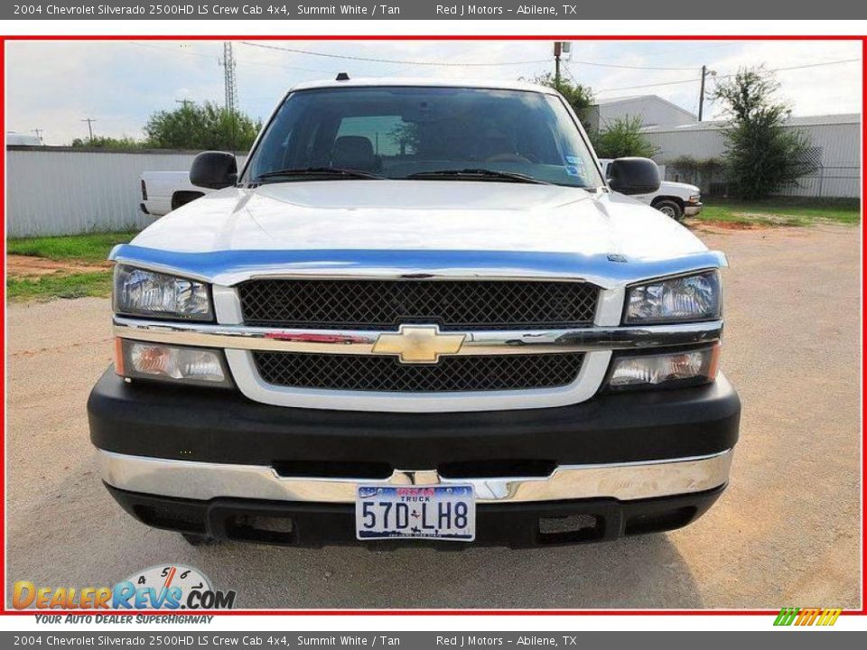 2004 Chevrolet Silverado 2500HD LS Crew Cab 4x4 Summit White / Tan Photo #10