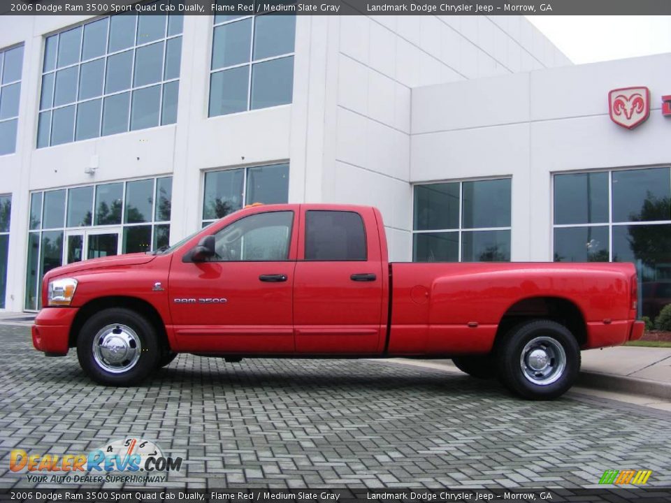 2006 Dodge Ram 3500 Sport Quad Cab Dually Flame Red / Medium Slate Gray Photo #2