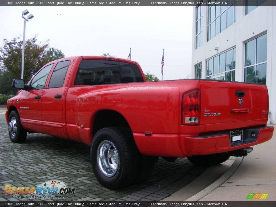 2006 Dodge Ram 3500 Sport Quad Cab Dually Flame Red / Medium Slate Gray Photo #3