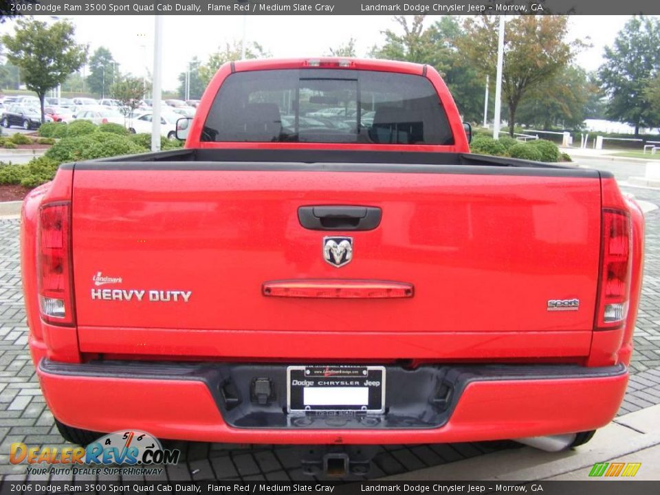2006 Dodge Ram 3500 Sport Quad Cab Dually Flame Red / Medium Slate Gray Photo #4