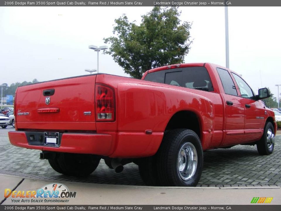 2006 Dodge Ram 3500 Sport Quad Cab Dually Flame Red / Medium Slate Gray Photo #5