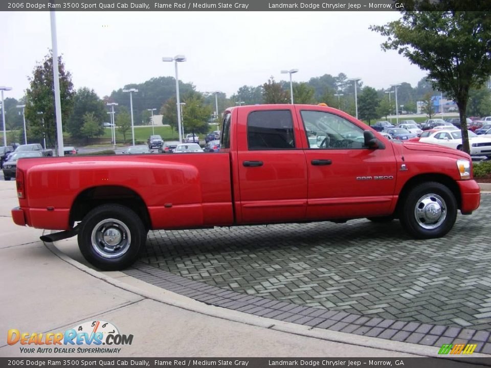 2006 Dodge Ram 3500 Sport Quad Cab Dually Flame Red / Medium Slate Gray Photo #6
