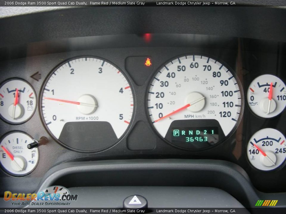 2006 Dodge Ram 3500 Sport Quad Cab Dually Flame Red / Medium Slate Gray Photo #27