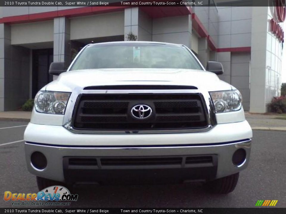 2010 Toyota Tundra Double Cab Super White / Sand Beige Photo #9