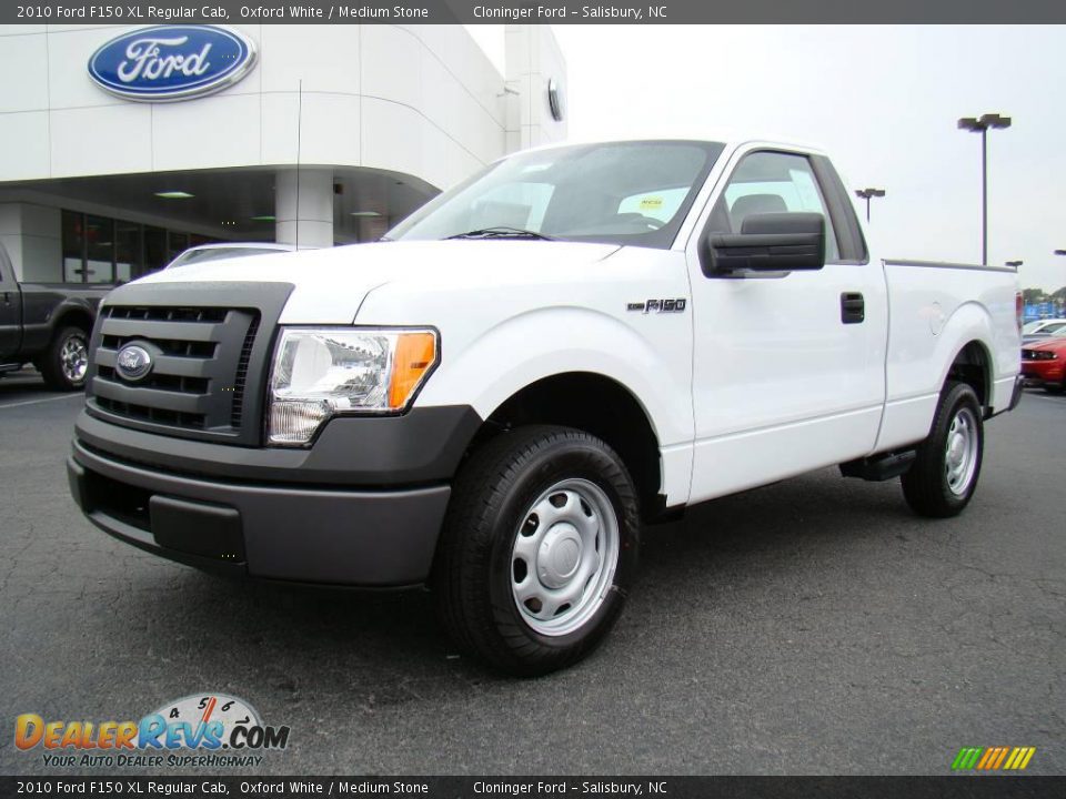 2010 Ford F150 XL Regular Cab Oxford White / Medium Stone Photo #6