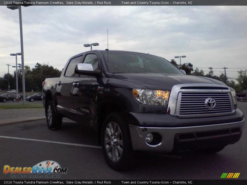 2010 Toyota Tundra Platinum CrewMax Slate Gray Metallic / Red Rock Photo #1