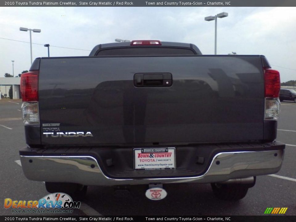 2010 Toyota Tundra Platinum CrewMax Slate Gray Metallic / Red Rock Photo #4
