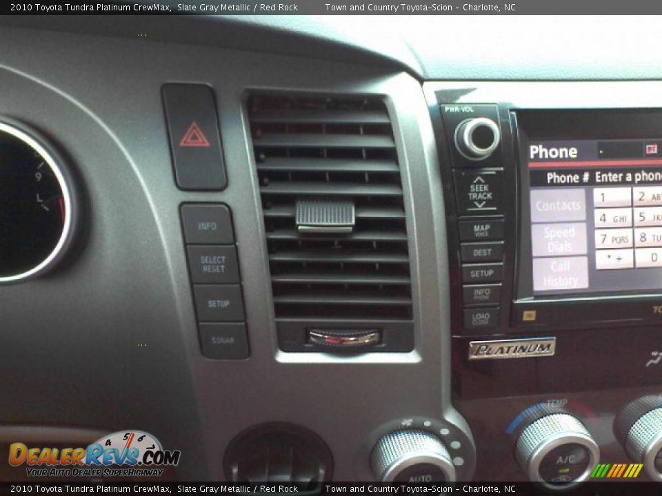 2010 Toyota Tundra Platinum CrewMax Slate Gray Metallic / Red Rock Photo #8