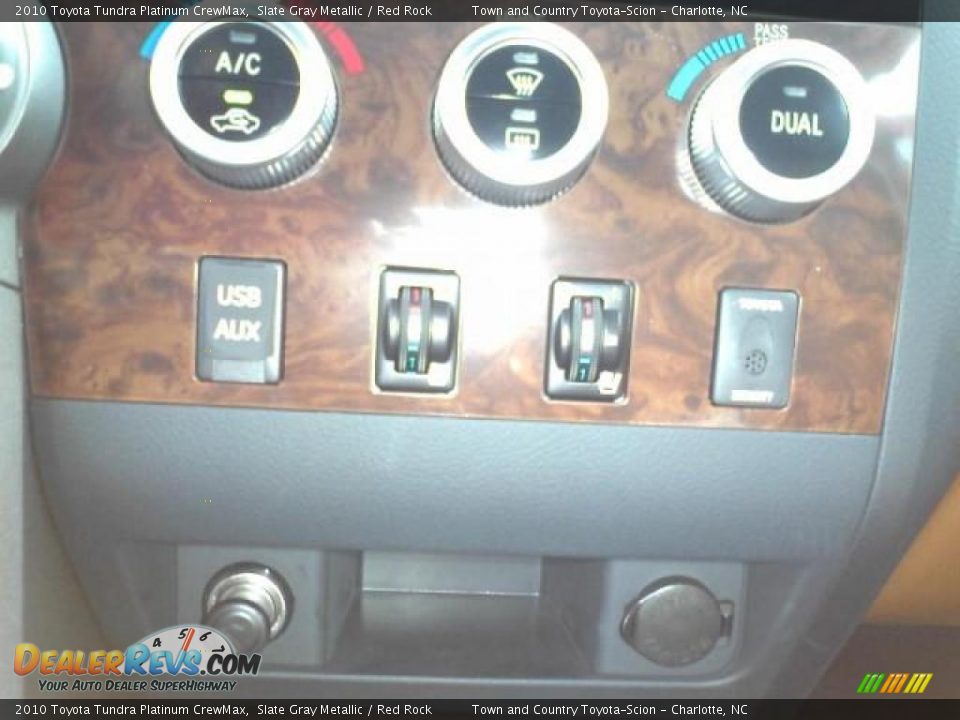 2010 Toyota Tundra Platinum CrewMax Slate Gray Metallic / Red Rock Photo #10