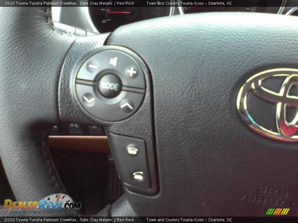 2010 Toyota Tundra Platinum CrewMax Slate Gray Metallic / Red Rock Photo #12