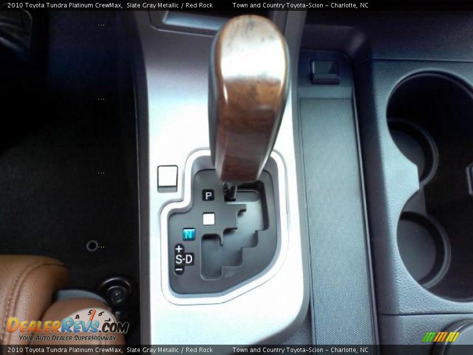 2010 Toyota Tundra Platinum CrewMax Slate Gray Metallic / Red Rock Photo #14