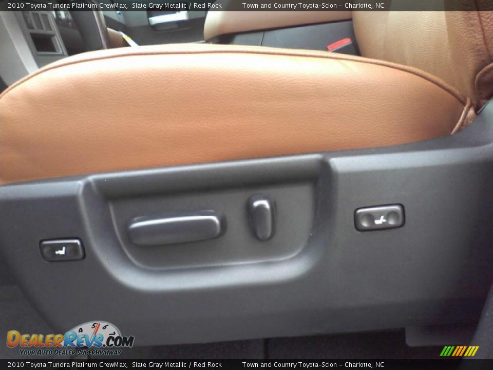 2010 Toyota Tundra Platinum CrewMax Slate Gray Metallic / Red Rock Photo #17