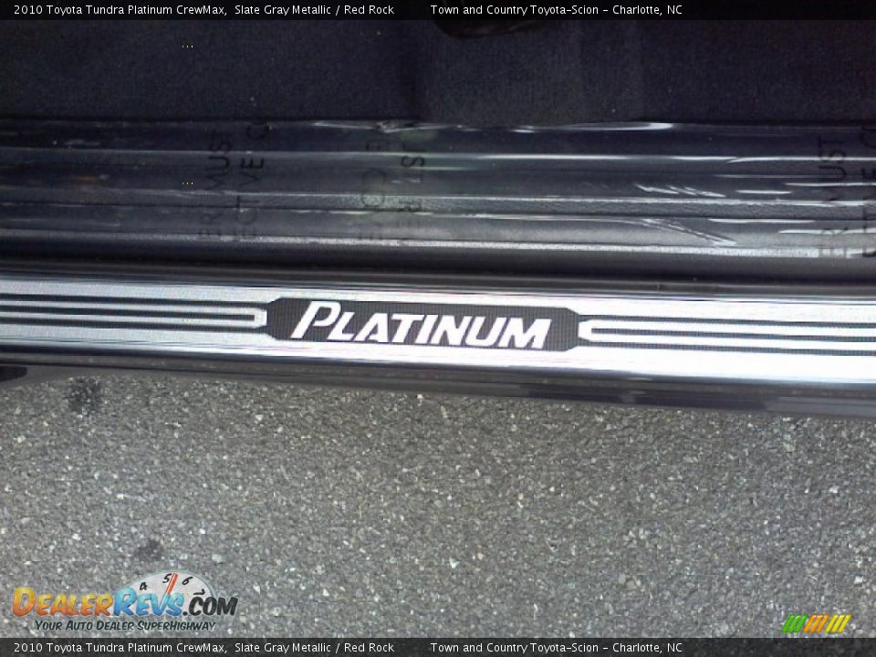 2010 Toyota Tundra Platinum CrewMax Slate Gray Metallic / Red Rock Photo #20