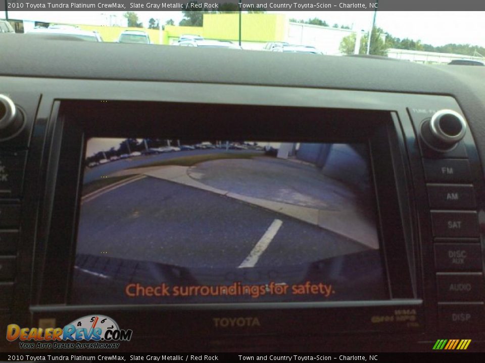2010 Toyota Tundra Platinum CrewMax Slate Gray Metallic / Red Rock Photo #25