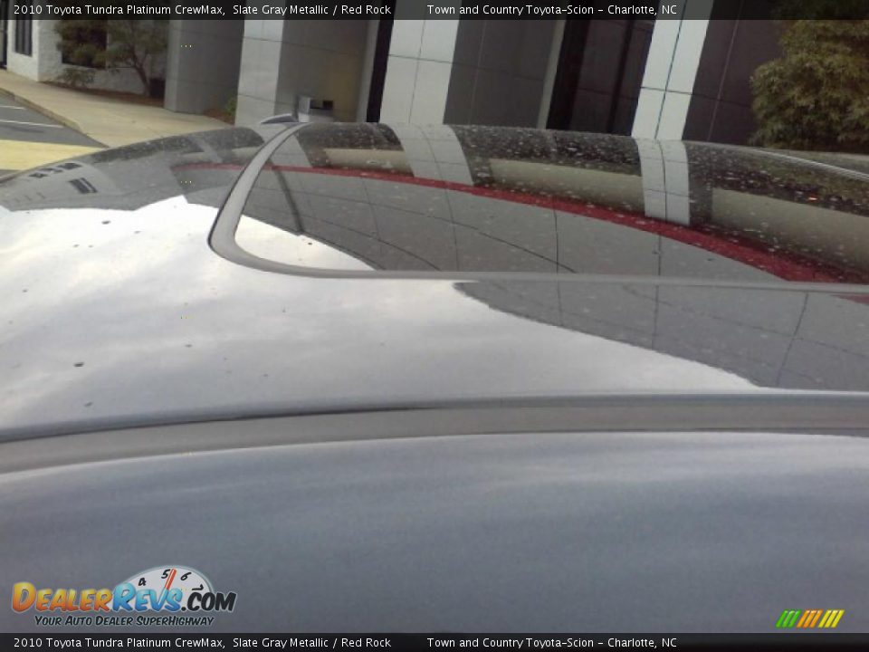 2010 Toyota Tundra Platinum CrewMax Slate Gray Metallic / Red Rock Photo #26