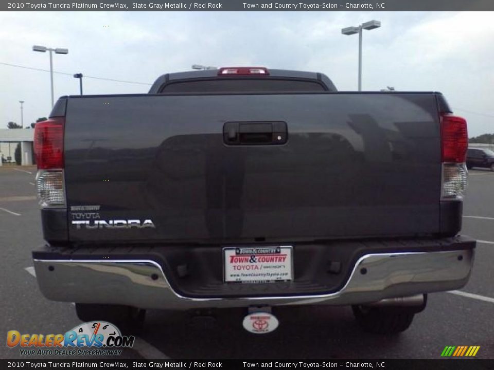 2010 Toyota Tundra Platinum CrewMax Slate Gray Metallic / Red Rock Photo #31