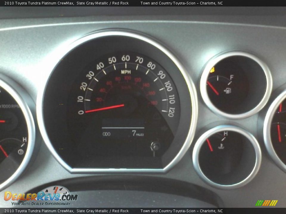 2010 Toyota Tundra Platinum CrewMax Slate Gray Metallic / Red Rock Photo #32