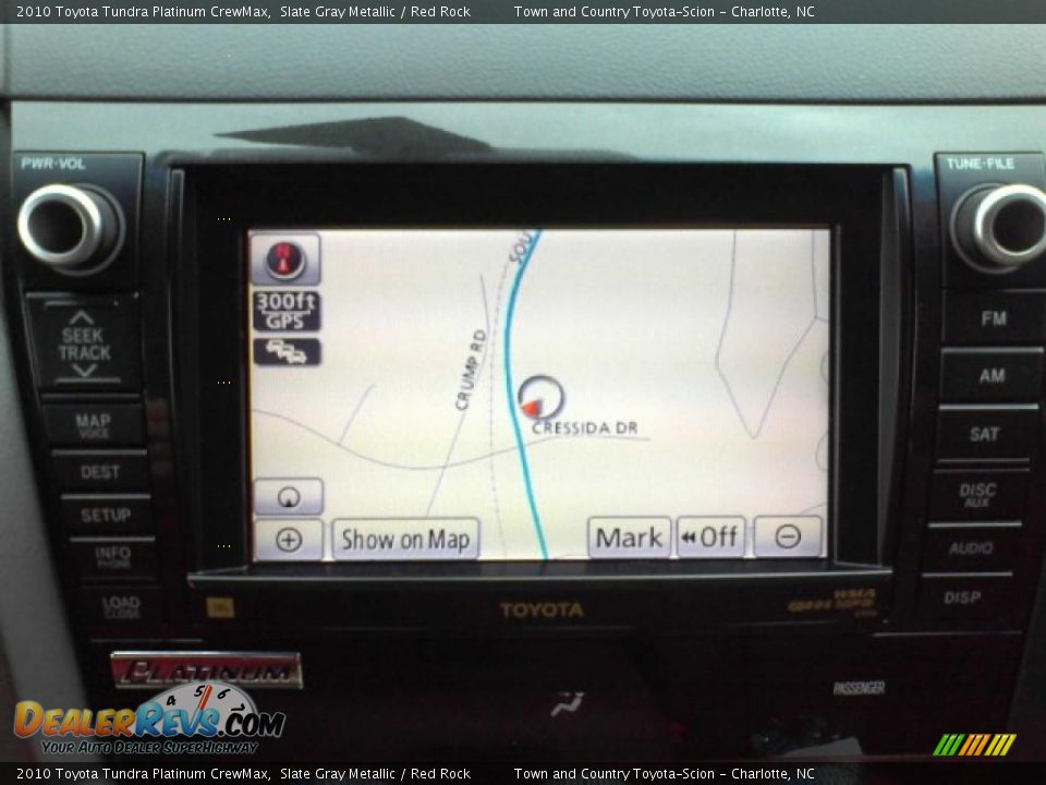 2010 Toyota Tundra Platinum CrewMax Slate Gray Metallic / Red Rock Photo #33