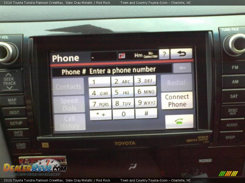 2010 Toyota Tundra Platinum CrewMax Slate Gray Metallic / Red Rock Photo #34