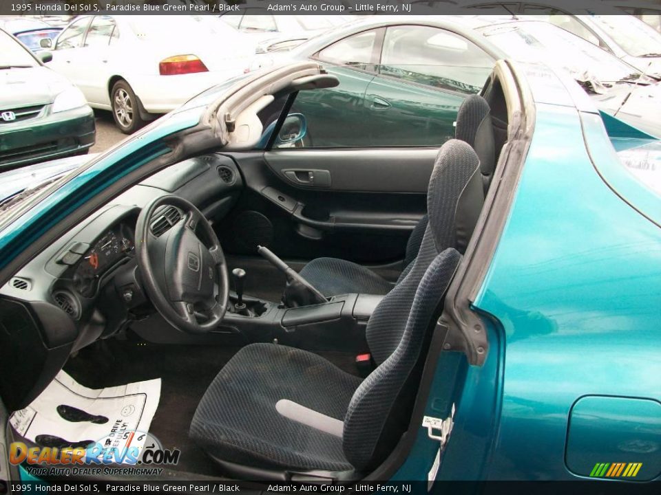 1995 Honda Del Sol S Paradise Blue Green Pearl / Black Photo #12