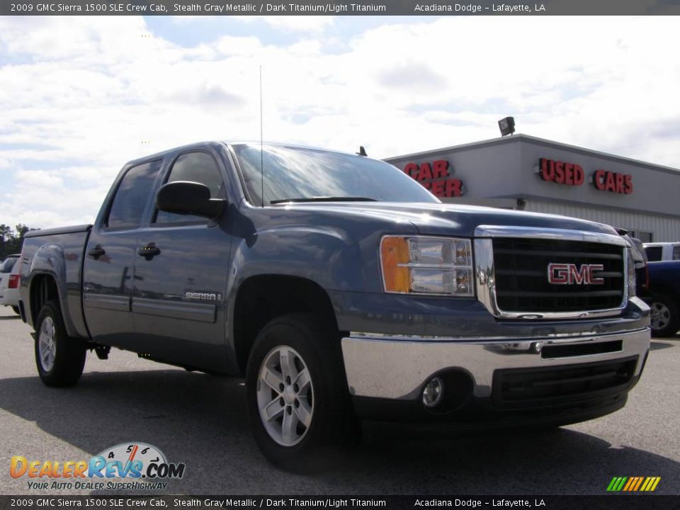 2009 GMC Sierra 1500 SLE Crew Cab Stealth Gray Metallic / Dark Titanium/Light Titanium Photo #1