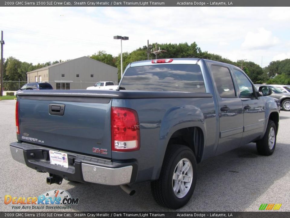 2009 GMC Sierra 1500 SLE Crew Cab Stealth Gray Metallic / Dark Titanium/Light Titanium Photo #3
