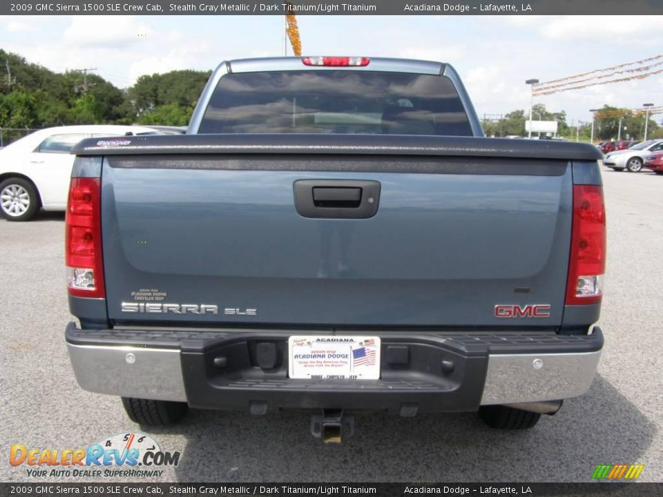 2009 GMC Sierra 1500 SLE Crew Cab Stealth Gray Metallic / Dark Titanium/Light Titanium Photo #4