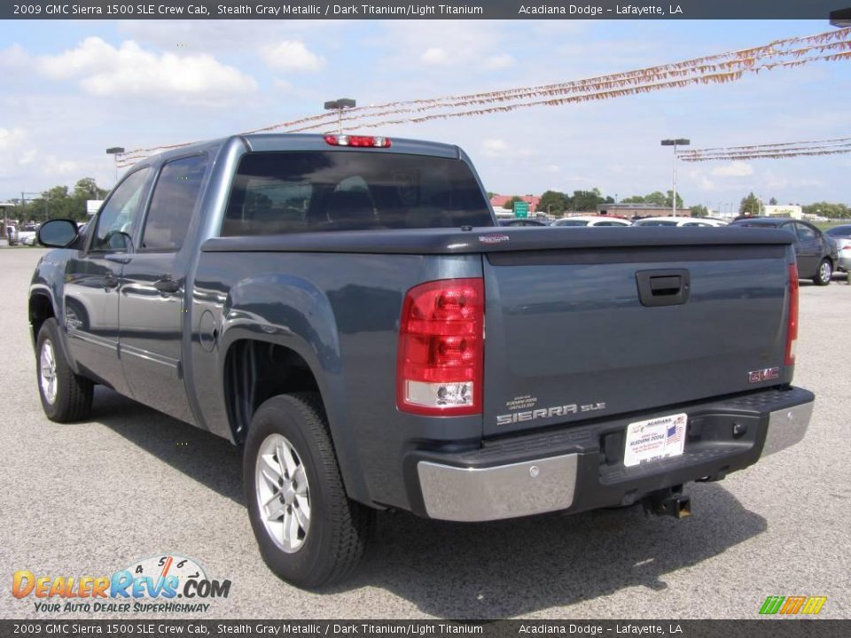 2009 GMC Sierra 1500 SLE Crew Cab Stealth Gray Metallic / Dark Titanium/Light Titanium Photo #5
