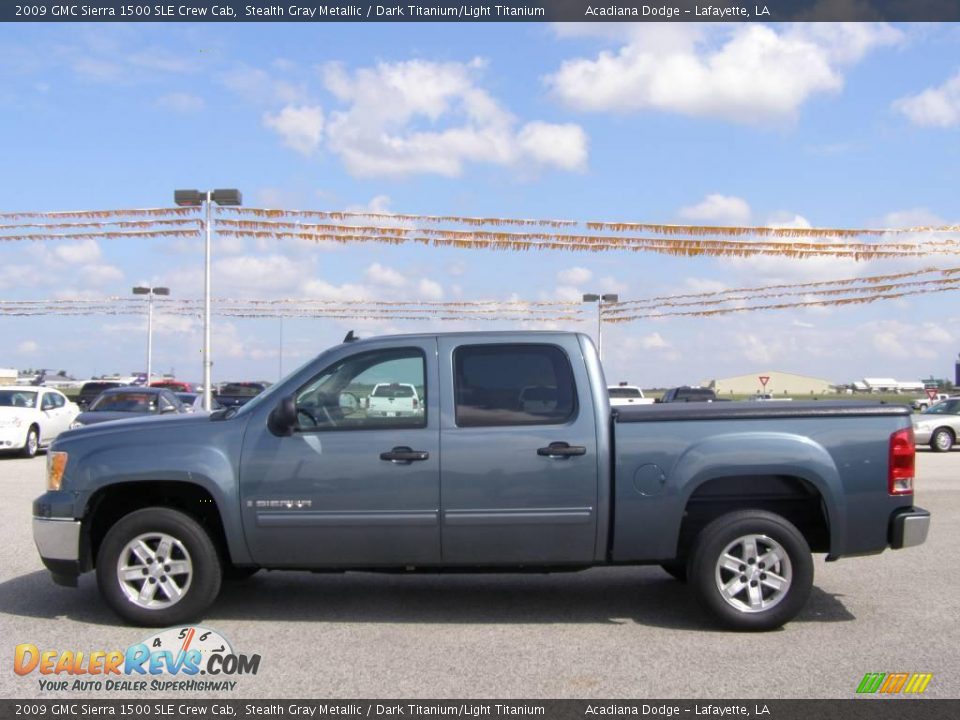 2009 GMC Sierra 1500 SLE Crew Cab Stealth Gray Metallic / Dark Titanium/Light Titanium Photo #6