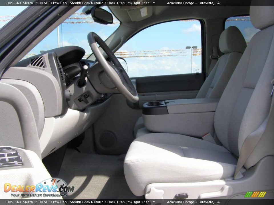 2009 GMC Sierra 1500 SLE Crew Cab Stealth Gray Metallic / Dark Titanium/Light Titanium Photo #9