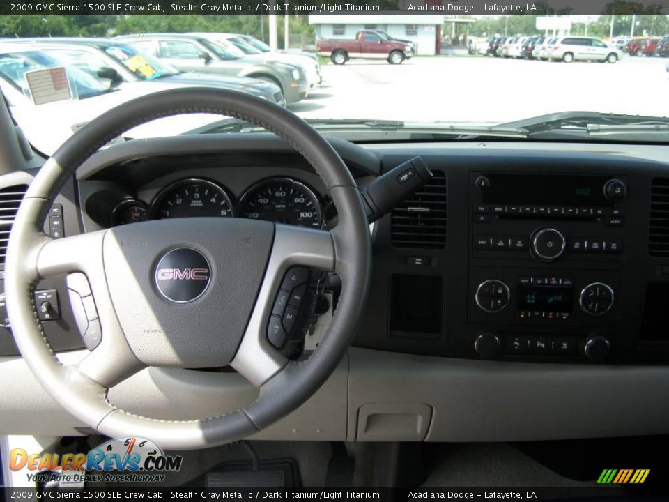 2009 GMC Sierra 1500 SLE Crew Cab Stealth Gray Metallic / Dark Titanium/Light Titanium Photo #11