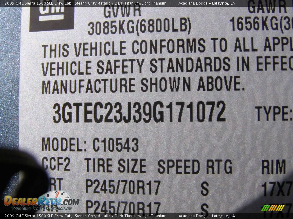 2009 GMC Sierra 1500 SLE Crew Cab Stealth Gray Metallic / Dark Titanium/Light Titanium Photo #13