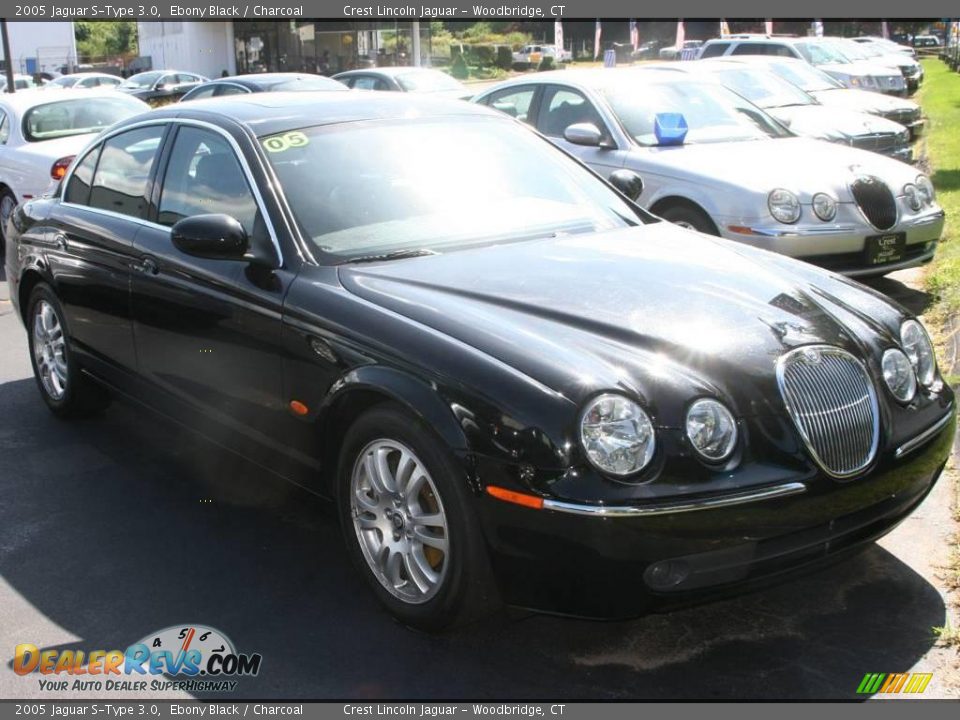2005 Jaguar S-Type 3.0 Ebony Black / Charcoal Photo #1