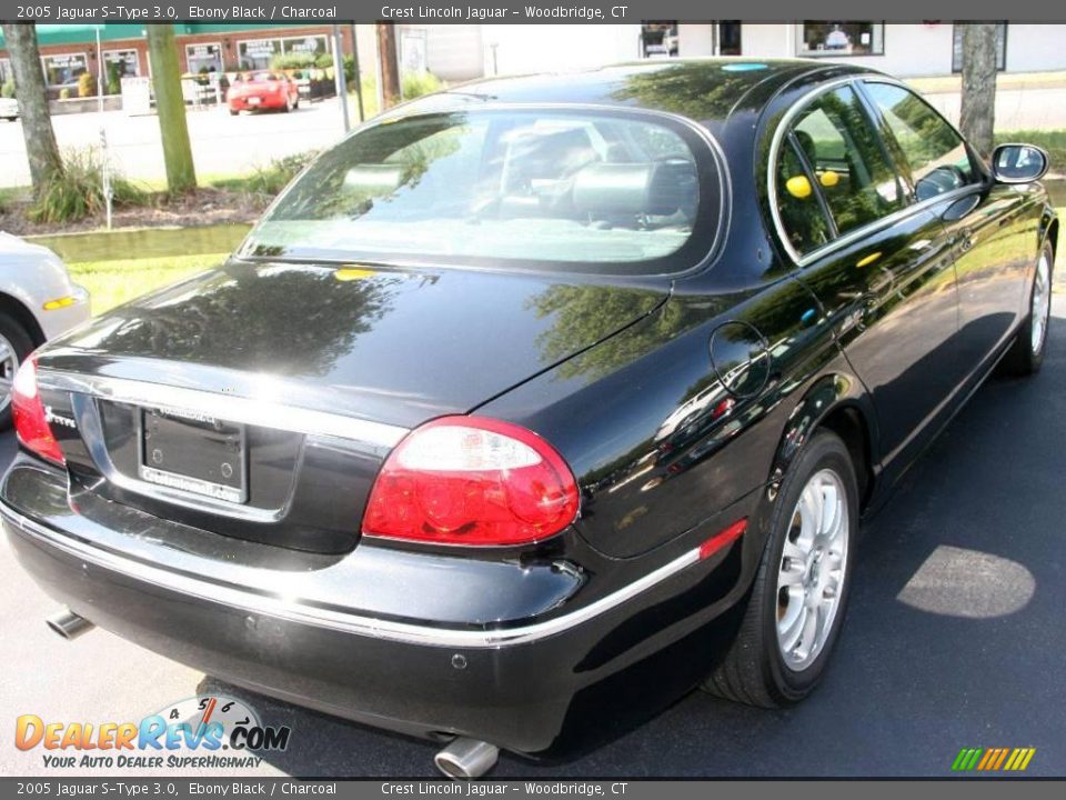 2005 Jaguar S-Type 3.0 Ebony Black / Charcoal Photo #3