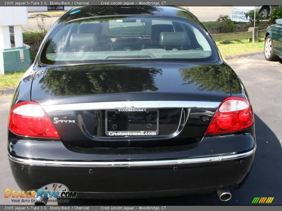 2005 Jaguar S-Type 3.0 Ebony Black / Charcoal Photo #4