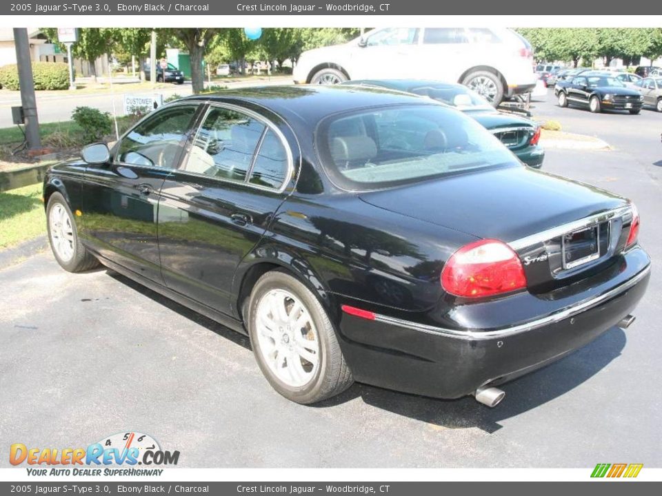 2005 Jaguar S-Type 3.0 Ebony Black / Charcoal Photo #6