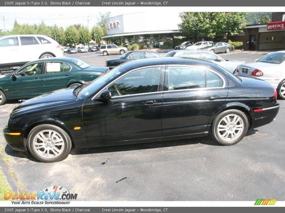 2005 Jaguar S-Type 3.0 Ebony Black / Charcoal Photo #7
