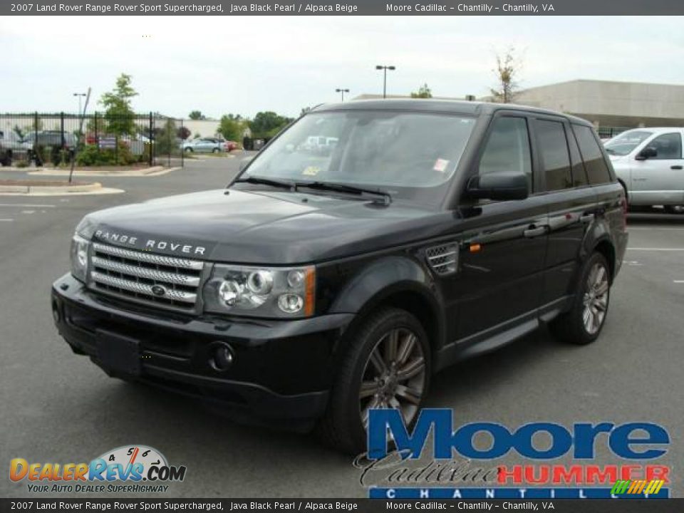 2007 Land Rover Range Rover Sport Supercharged Java Black Pearl / Alpaca Beige Photo #1