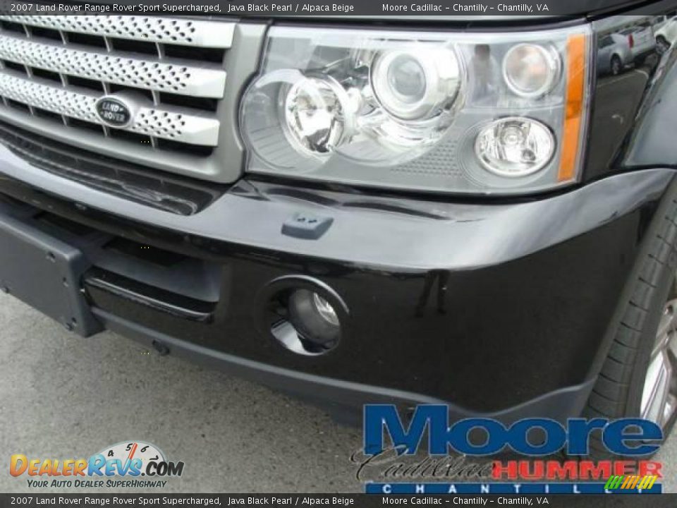 2007 Land Rover Range Rover Sport Supercharged Java Black Pearl / Alpaca Beige Photo #2