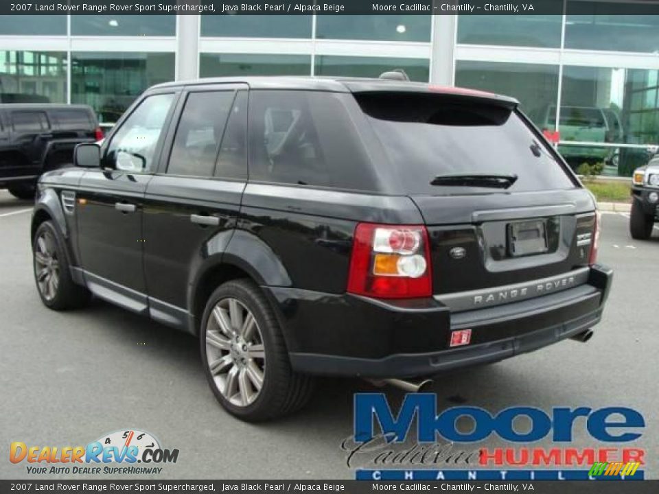 2007 Land Rover Range Rover Sport Supercharged Java Black Pearl / Alpaca Beige Photo #3